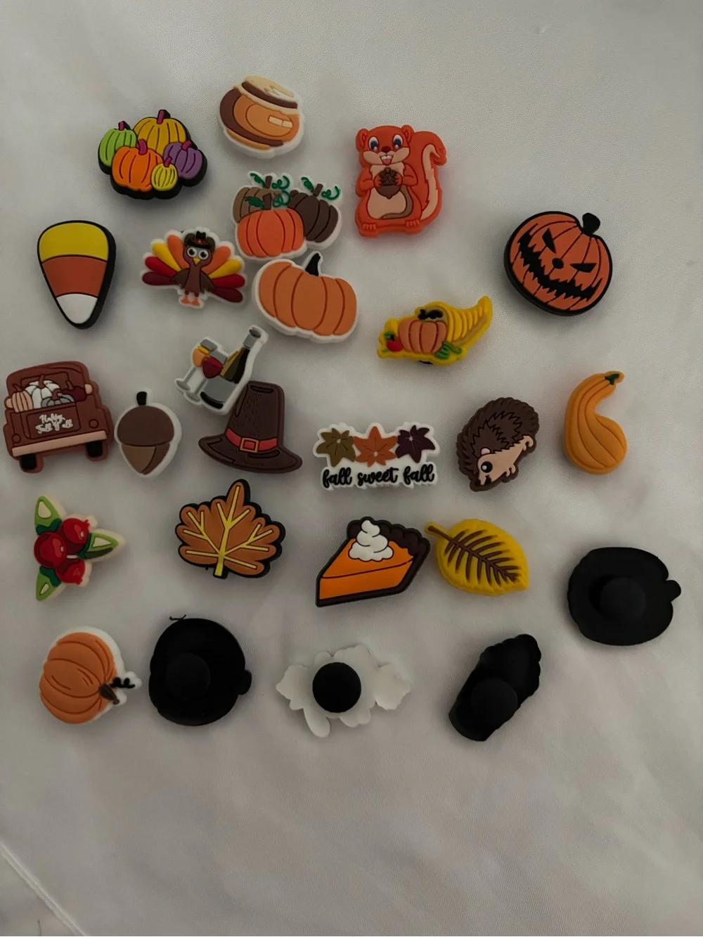 Autumn Pumpkin Kids Shoe Charms - Orange